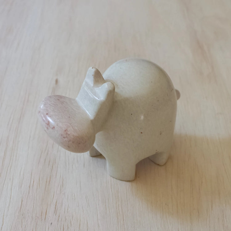 Natural Soapstone Hippo