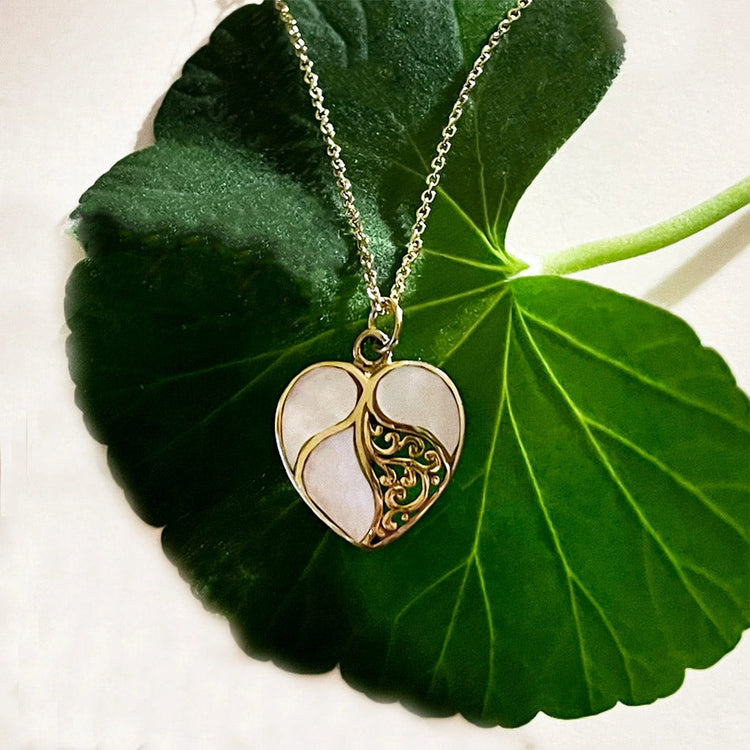 Mother of Pearl Heart Necklace