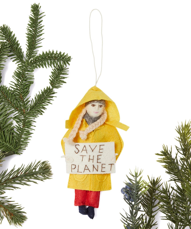 Greta Thunberg Felt Ornament
