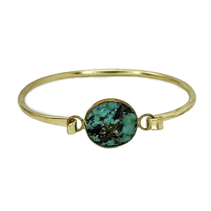 Gold-Plated Turquoise Bracelet