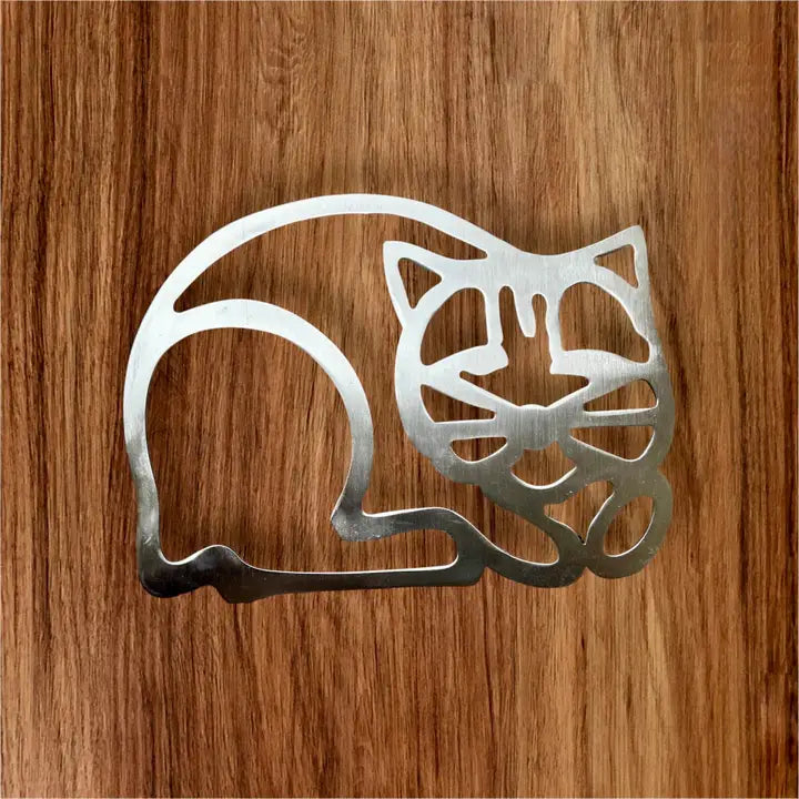 Recycled Metal Cat Trivet