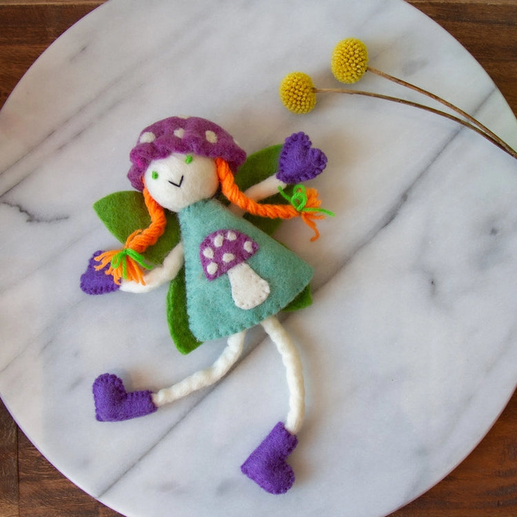 Mushroom Bonnet Tooth Fairy Doll