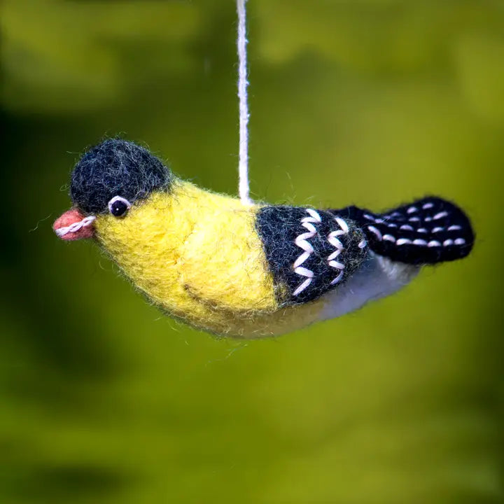 Goldfinch Woolie Bird Ornament