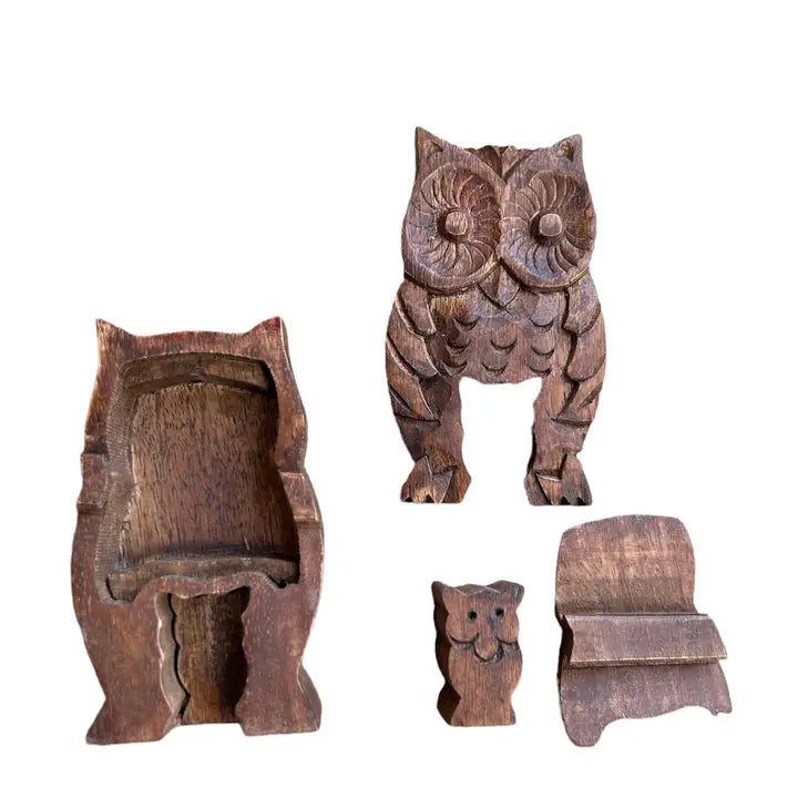 Owl and Baby Puzzle Box