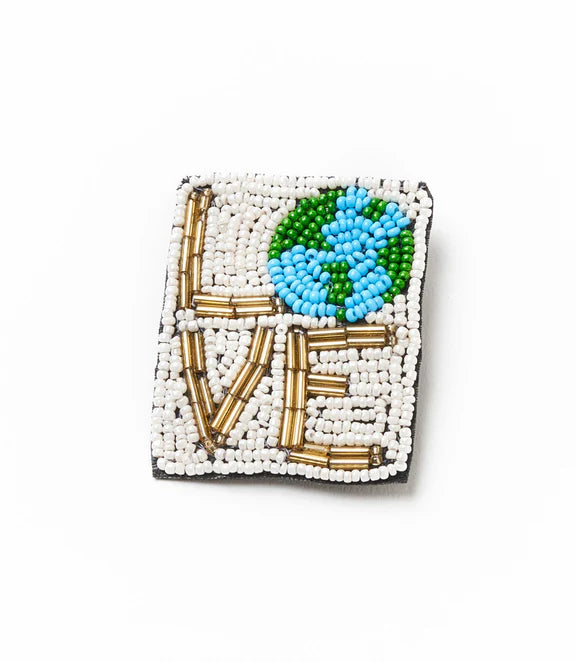 Beaded Love Mother Earth Brooch