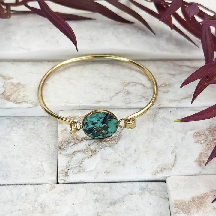 Gold-Plated Turquoise Bracelet