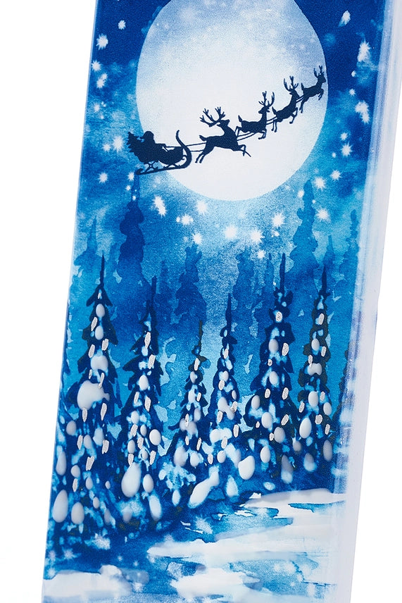 Santa's Flying Sleigh Flat Candle