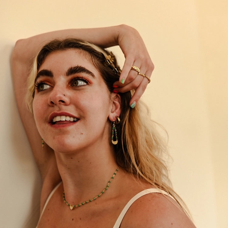 Gladiolus Crystal Necklace