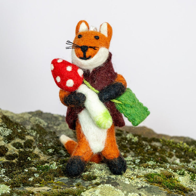 Foraging Fox Felt Ornament