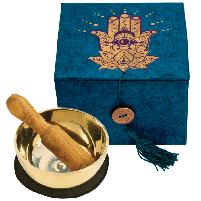 Meditation Bowl Box: 3" Henna Hamsa