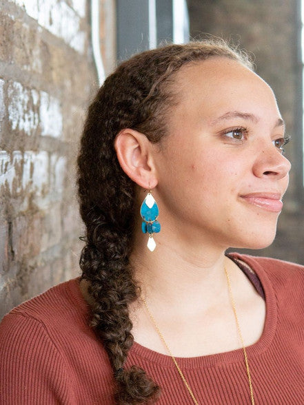 Blue Windchime Earrings
