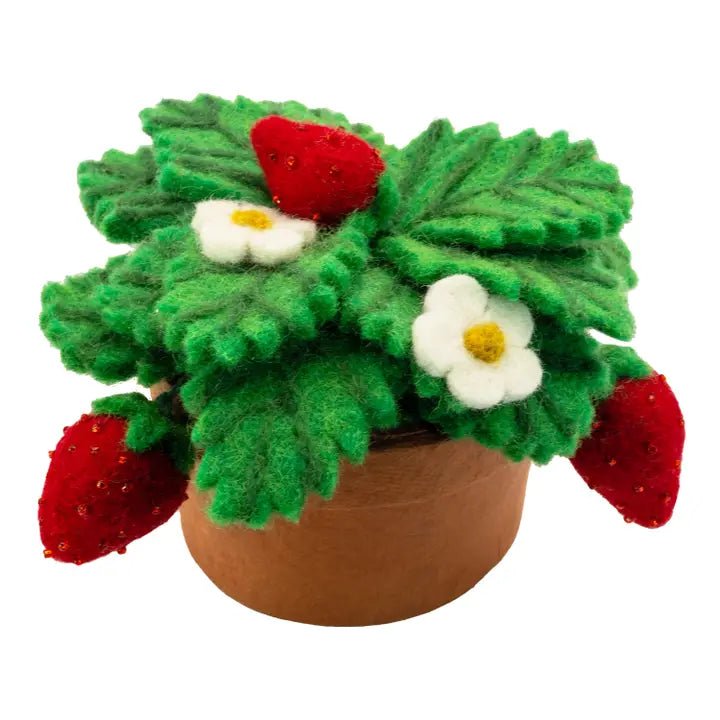 Felt Potted Strawberry Plant