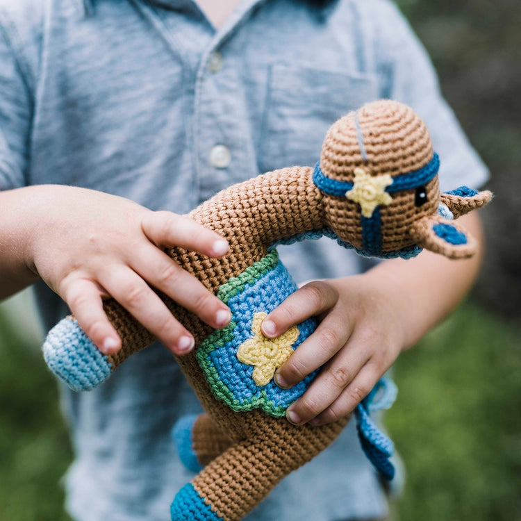 Knitted Organic Cotton Horse Plush Toy