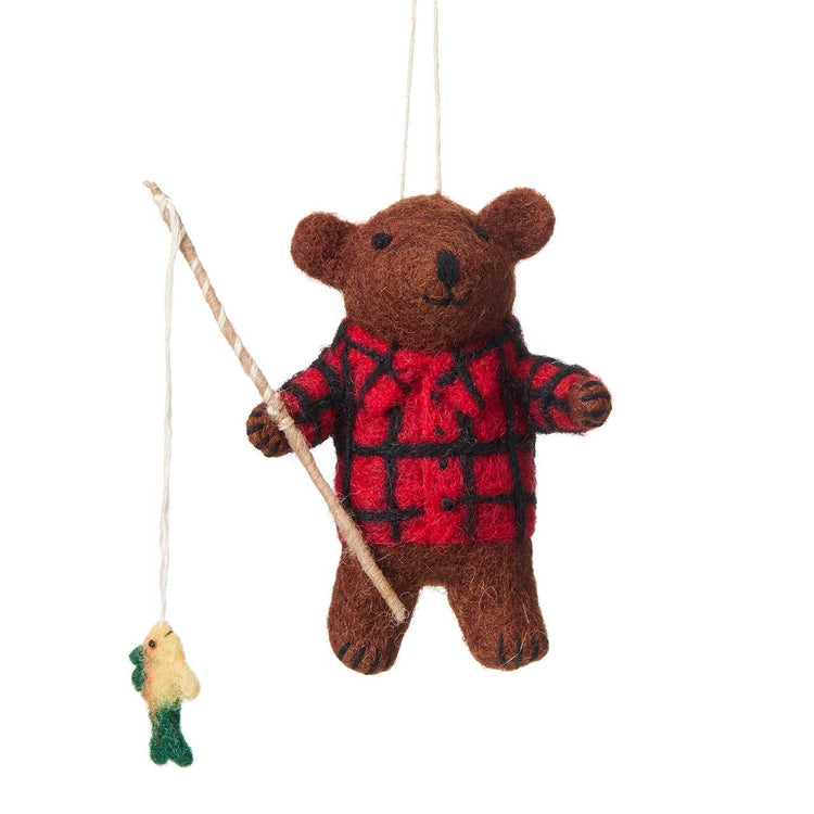 Fishing Bear Ornament