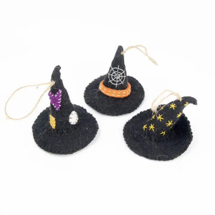 Felt Witch Hat Ornaments
