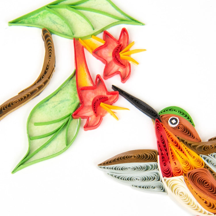 Quilling Card Rufous Hummingbird