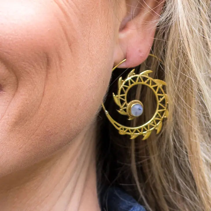 Moonstone Spike Earrings