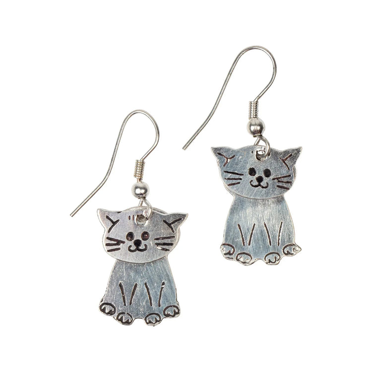 Dancing Kitty Dangle Earrings