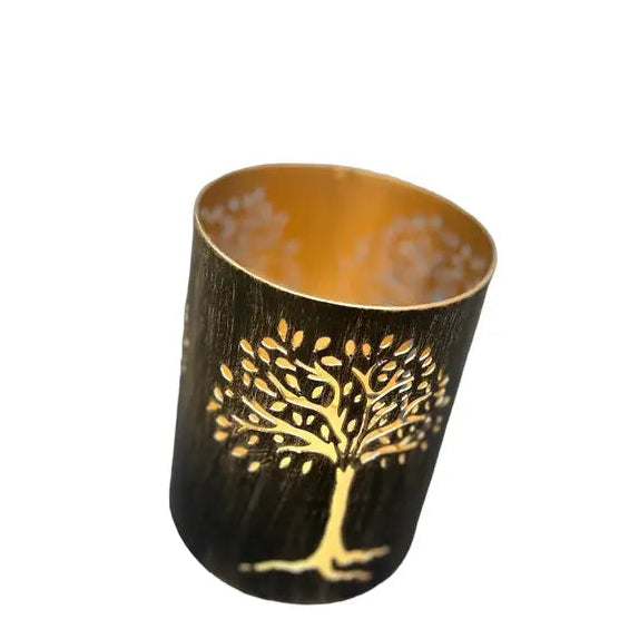 Tree of Life Brass Finish Candle Holder
