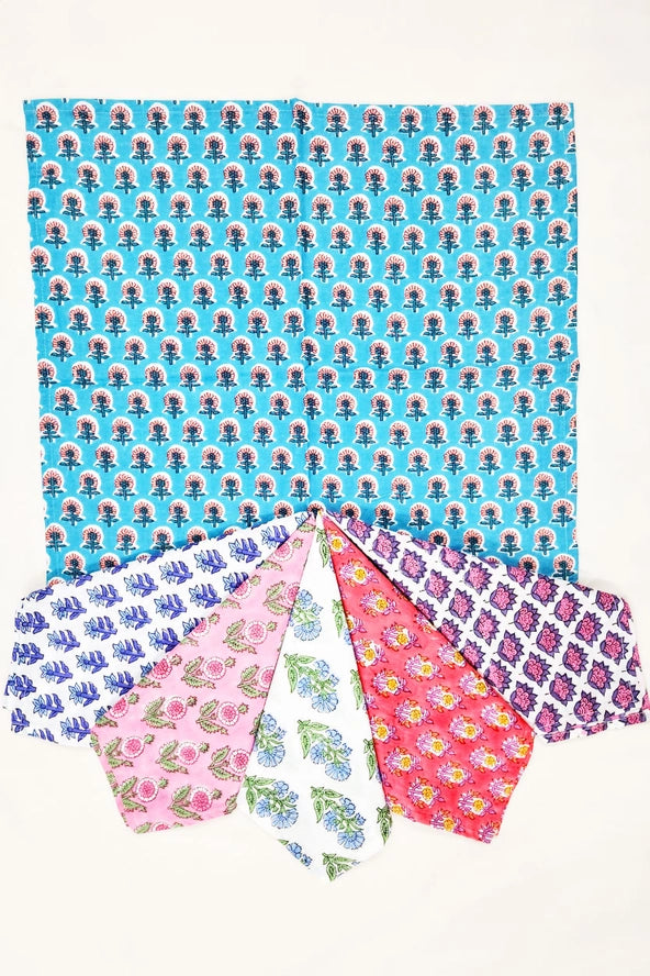 Set of 6 Jaipur Block Print Napkins