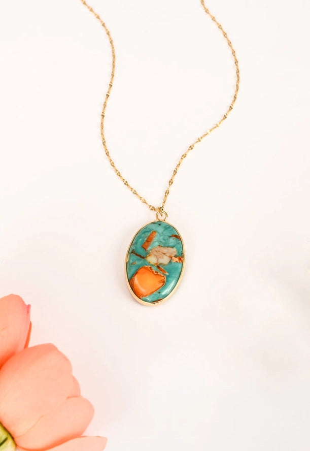 Sierra Bloom Turquoise Stone Necklace