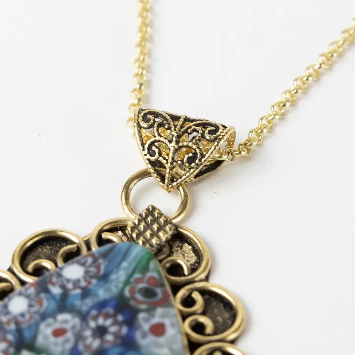 Anya Brass Teardrop Pendant Necklace