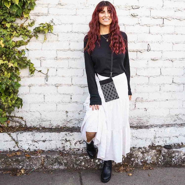 Cat Print Phone Carrier Crossbody