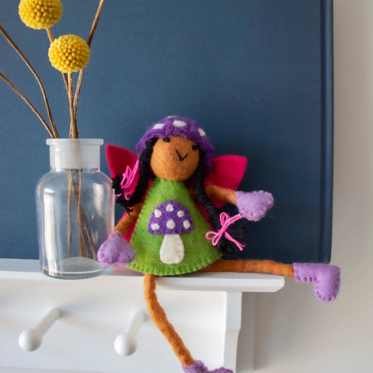 Mushroom Bonnet Tooth Fairy Doll