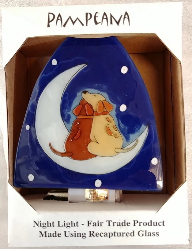 Dogs on The Moon Night Light