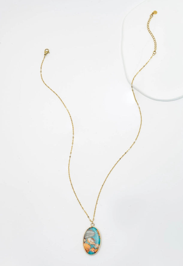 Sierra Bloom Turquoise Stone Necklace