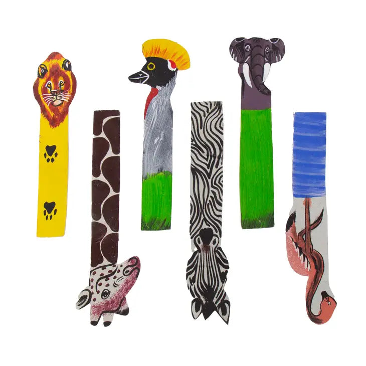 Leather Safari Animal Bookmark