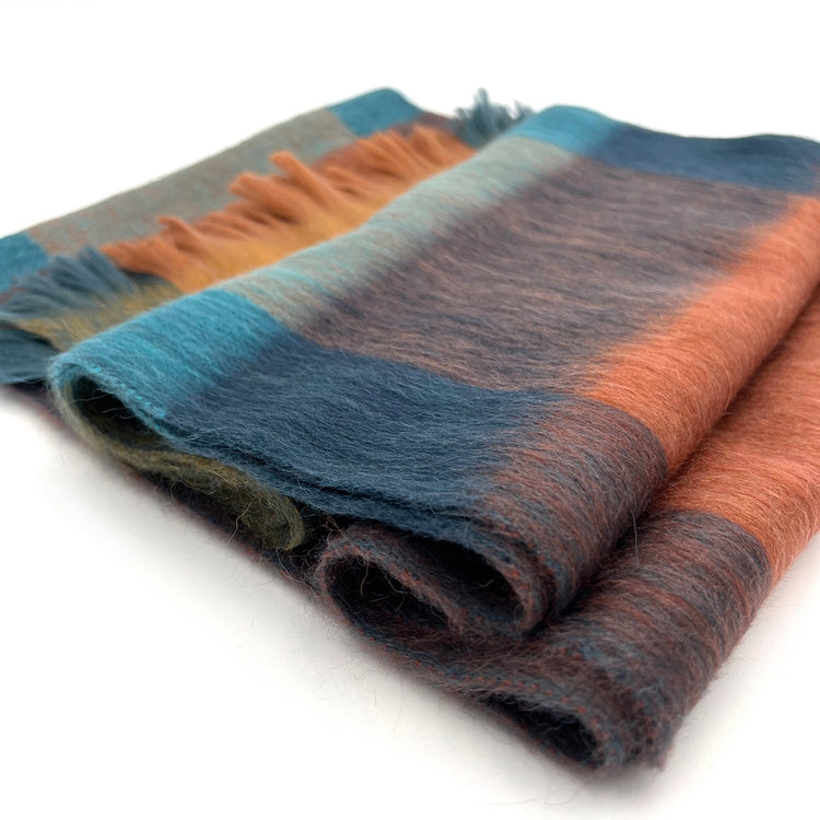 Rustic Dune Alpaca Plaid Scarf