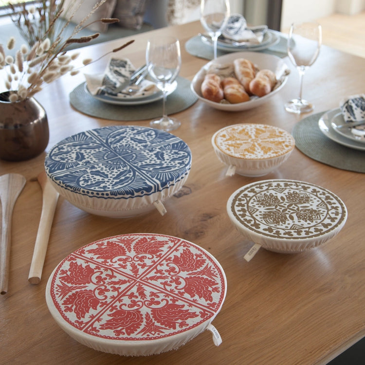 Madiba Print Large Round Dish Cover