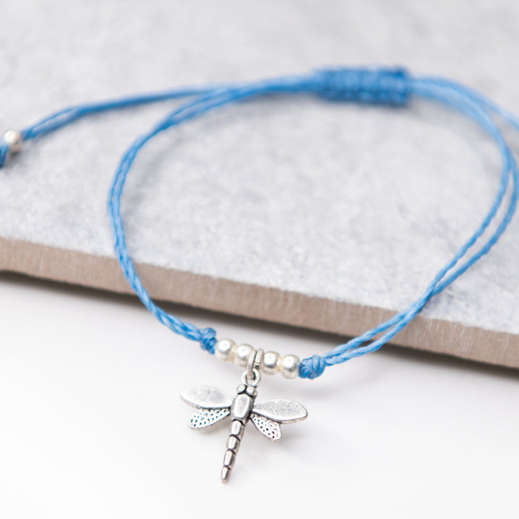 Dragonfly String Charm Bracelet
