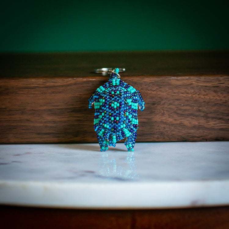 Beaded Turtle Keychain