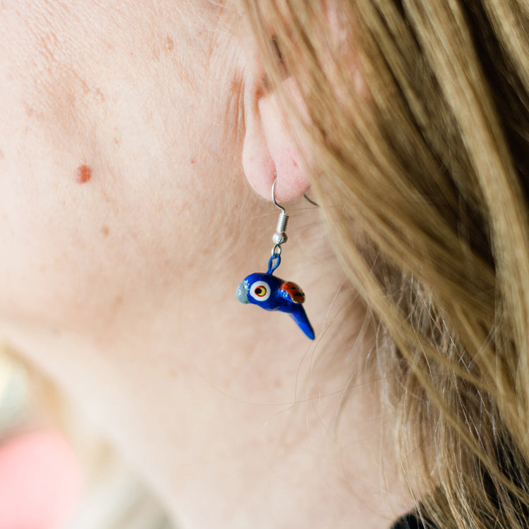 Parrot Ceramic Earrings