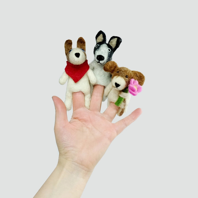 Puppy Dog Felt Finger Puppets