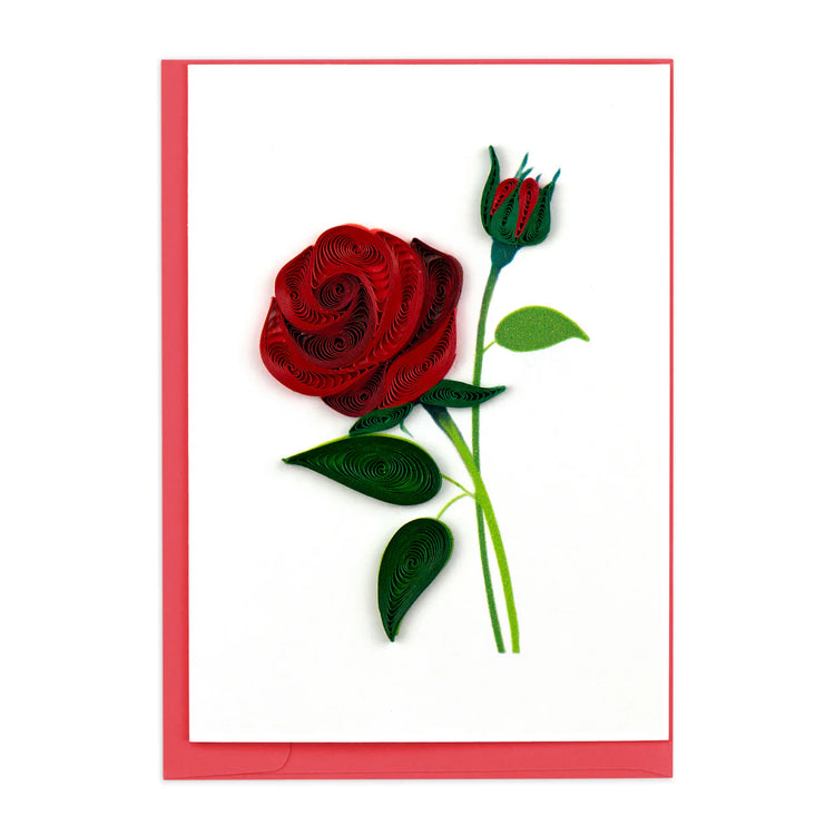 Quilled Rose Gift Enclosure Mini Card