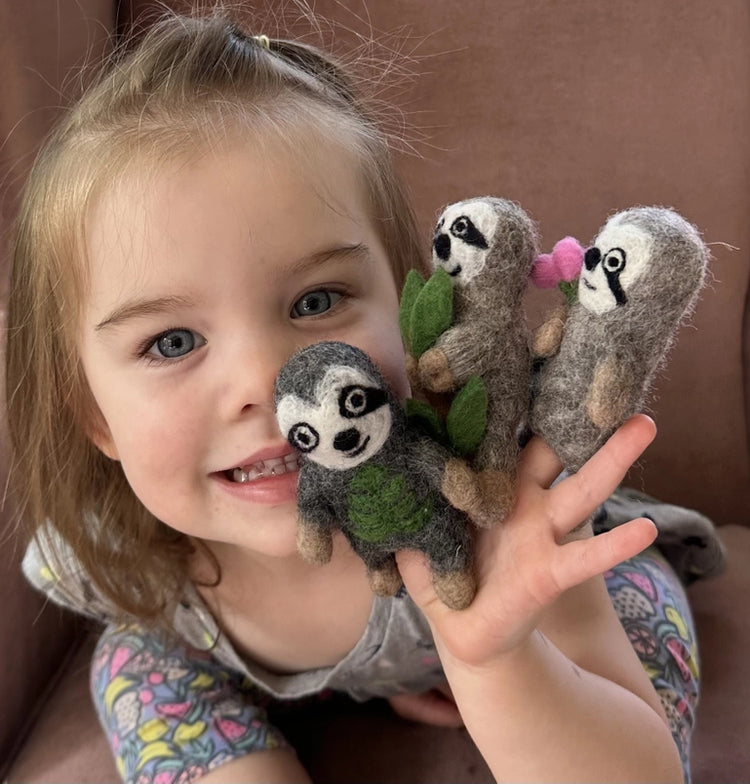 Sloth Felt Finger Puppet