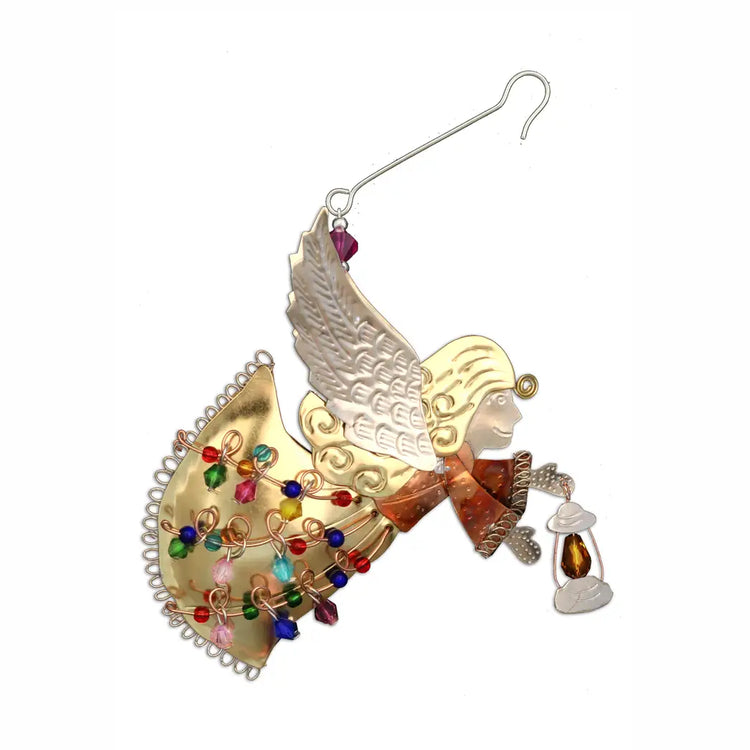 Guiding Light Angel Recycled Metal Ornament