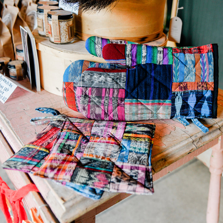 Guatemalan Patch Fabric Pot Holder