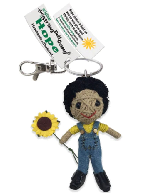 Hope Sunflower String Doll Keychain