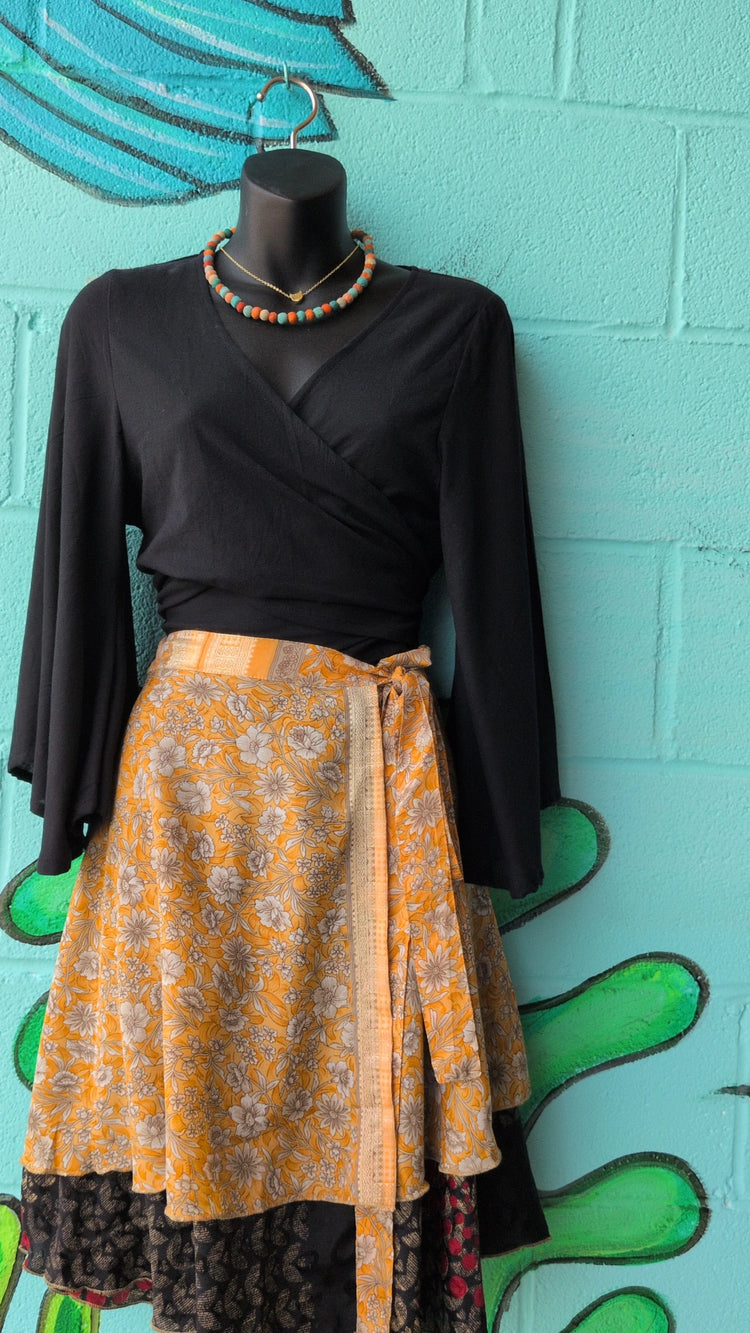 Bell Sleeve Wrap Top