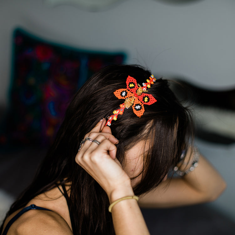 Beaded Butterfly Headband