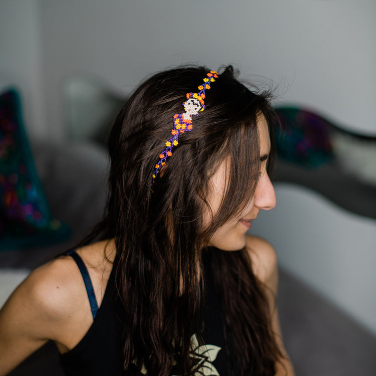 Beaded Frida Kahlo Headband