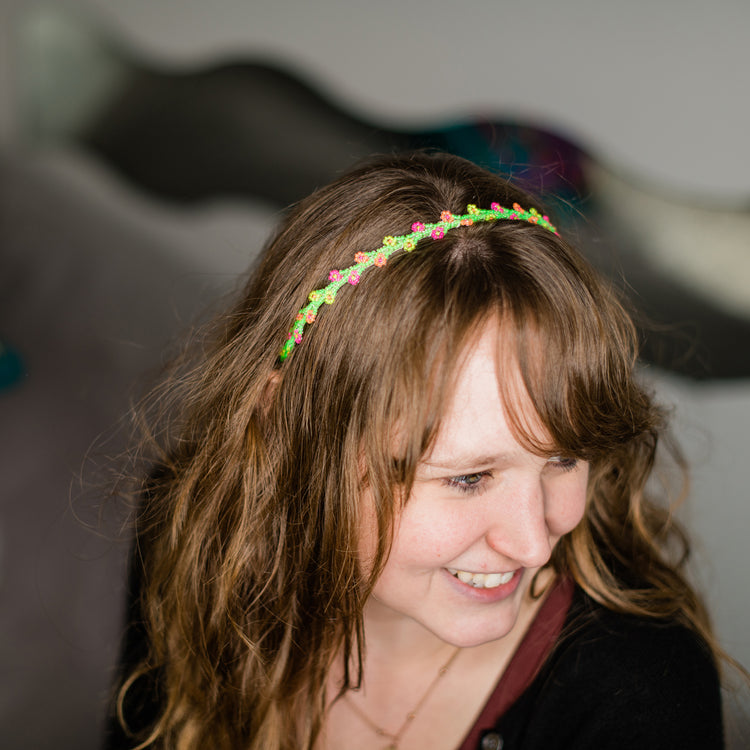 Blooming Petals Beaded Headband