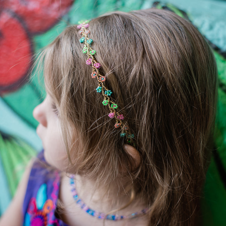 Blooming Petals Beaded Headband