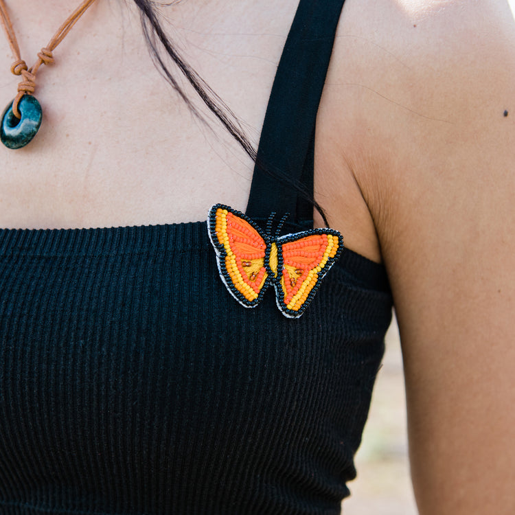 Beaded Butterfly Pin