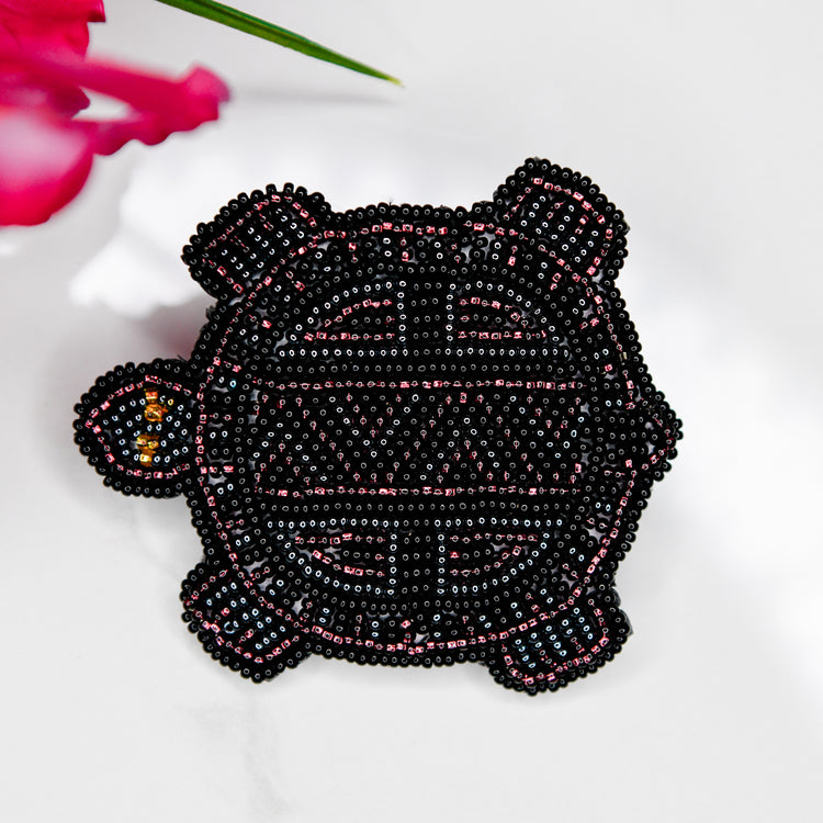 Beaded Turtle Barrette