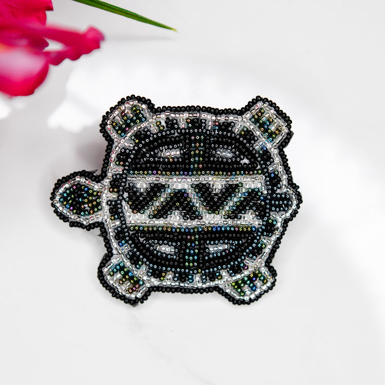 Beaded Turtle Barrette